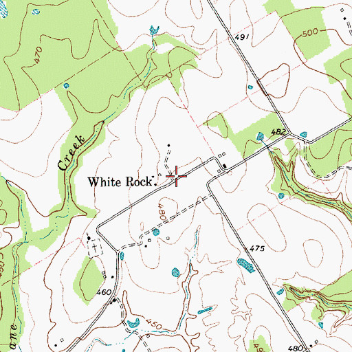 Topographic Map of White Rock, TX