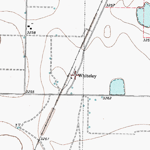 Topographic Map of Whitney, TX
