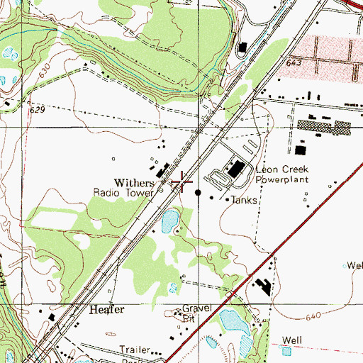 Topographic Map of Withers, TX
