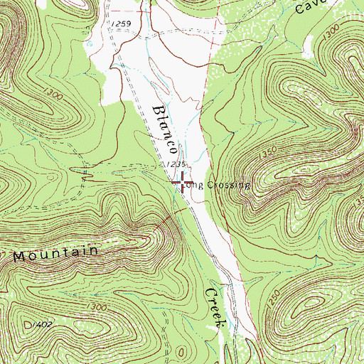 Topographic Map of Long Crossing, TX