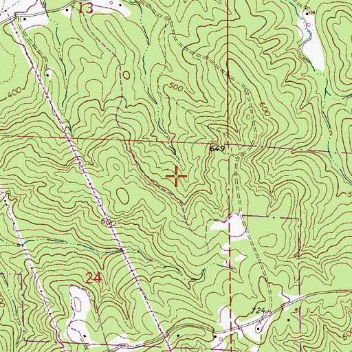 Topographic Map of Williams Cemetery, AL