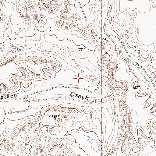 Topographic Map of San Francisco, TX