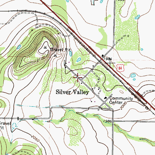 Topographic Map of Silver Valley, TX
