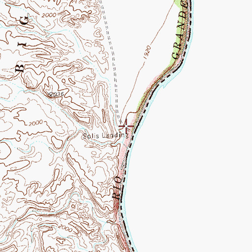 Topographic Map of Solis Landing, TX