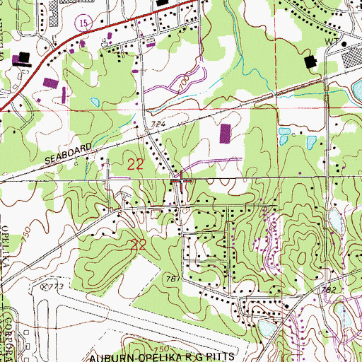 Topographic Map of Airview Baptist Church, AL