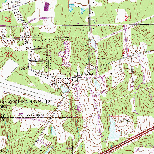 Topographic Map of Airview Heights Community Church of God, AL