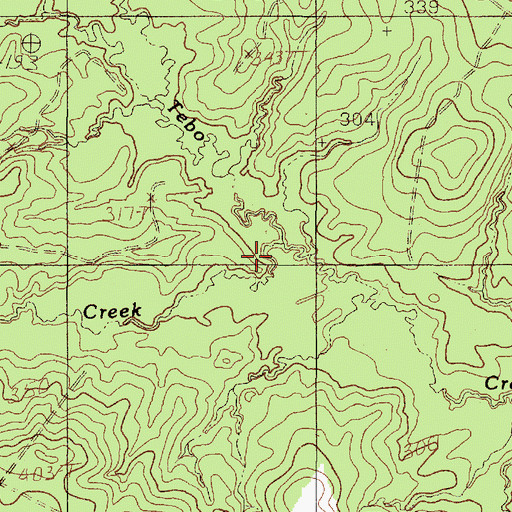 Topographic Map of Rocky Creek, TX