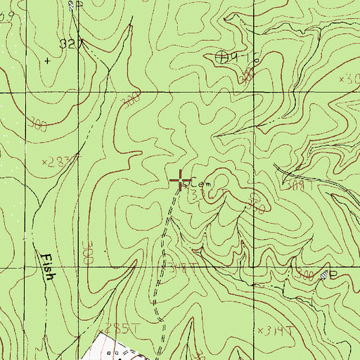 Topographic Map of Jones Cemetery, TX