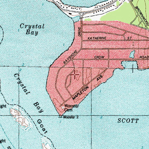 Topographic Map of Brownwood, TX