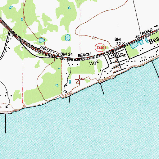 Topographic Map of Camp Sterling, TX