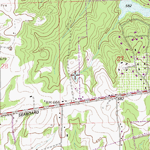 Topographic Map of Allens Pond, AL