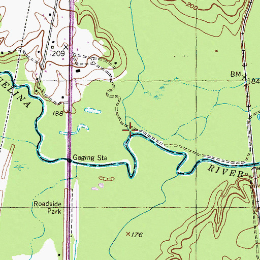 Topographic Map of Bayou La Nana, TX