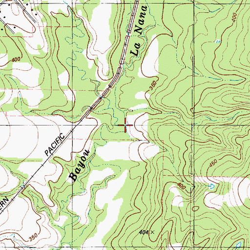 Topographic Map of Banita Creek, TX