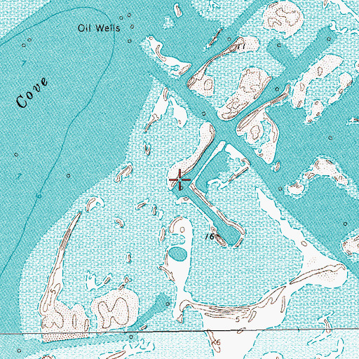 Topographic Map of Pink Shack Cove, TX