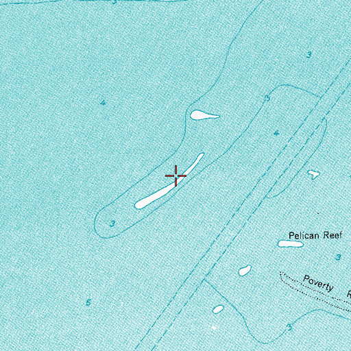 Topographic Map of Towhead Reef, TX