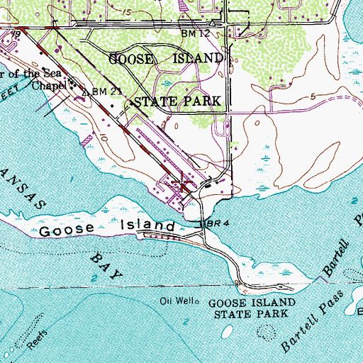 Topographic Map of Neptune Harbor, TX