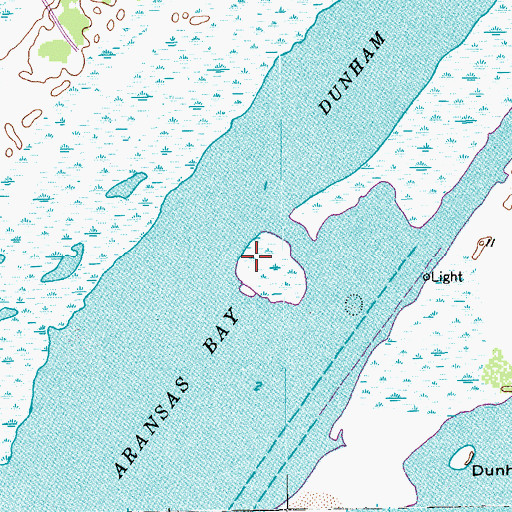 Topographic Map of Grass Island, TX