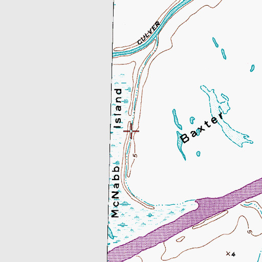 Topographic Map of Devils Elbow, TX