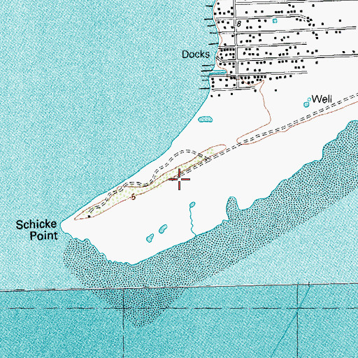 Topographic Map of Schicke Point, TX