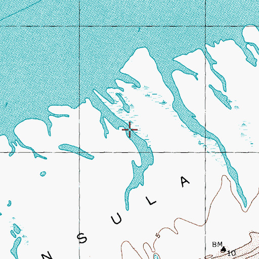 Topographic Map of Spanish Lakes, TX
