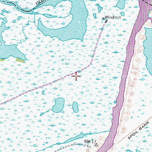 Topographic Map of Cedar Lake Bayou, TX