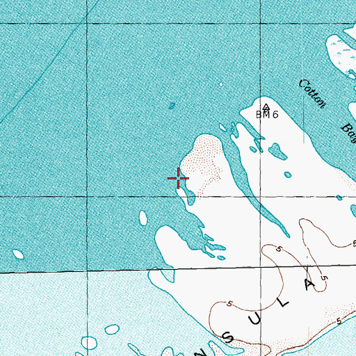 Topographic Map of Hilberts Bayou, TX