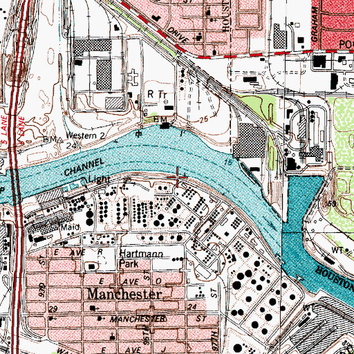 Topographic Map of Upper Clifton Bend, TX
