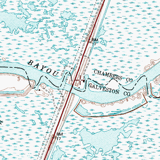 Topographic Map of Stanolid Slip, TX