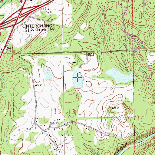 Topographic Map of Barksdale Lake, AL