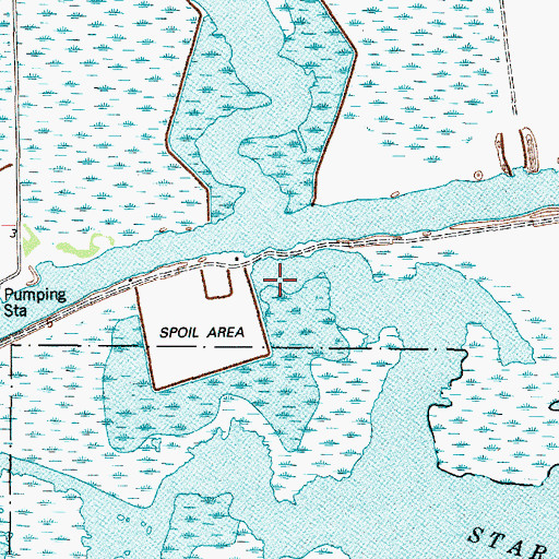 Topographic Map of North Prong Locks, TX