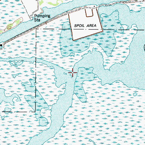 Topographic Map of Beach Prong, TX