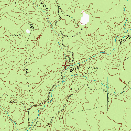 Topographic Map of Williams Canyon, AZ