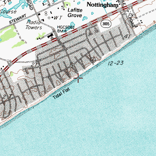 Topographic Map of Pirates Beach, TX