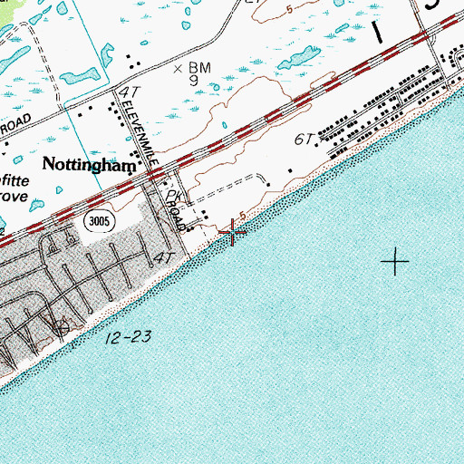 Topographic Map of Bermuda Beach, TX