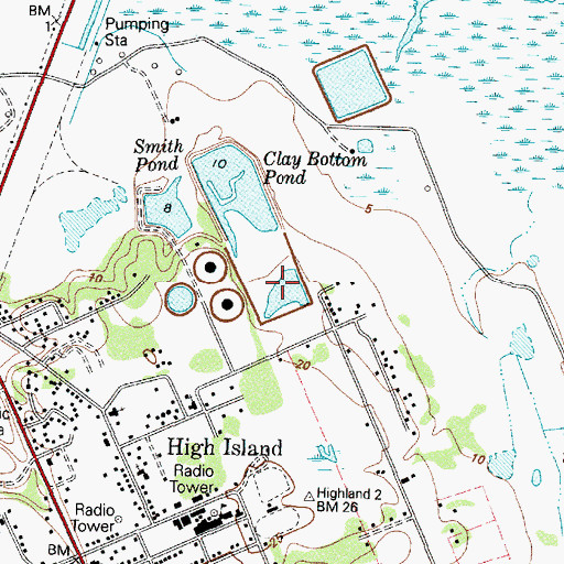 Topographic Map of Clark Lake, TX
