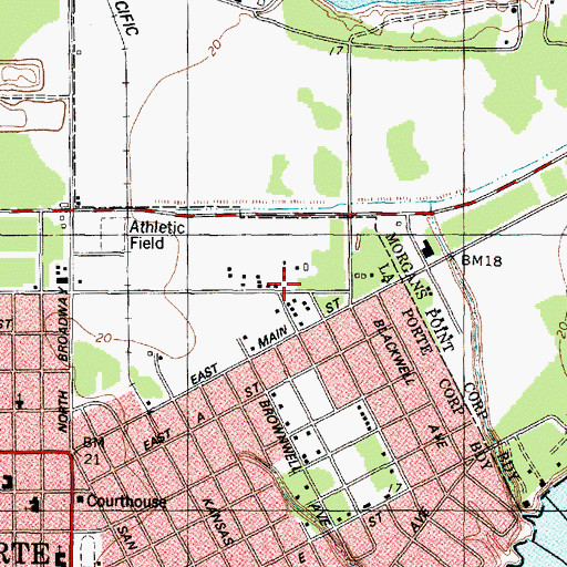 Topographic Map of East La Porte, TX