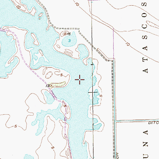 Topographic Map of Cayo Atascoso, TX