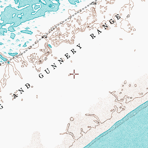 Topographic Map of Matagorda Island, TX