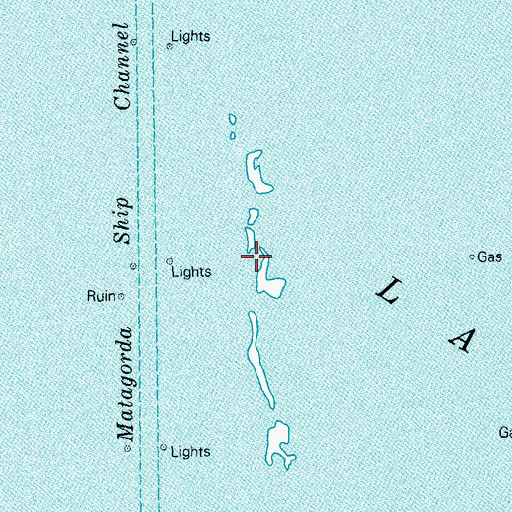 Topographic Map of Gallinipper Reef (historical), TX