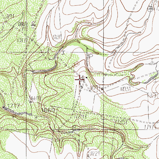 Topographic Map of Buck Nail Ranch, TX