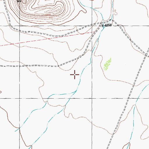 Topographic Map of Frog Creek, TX