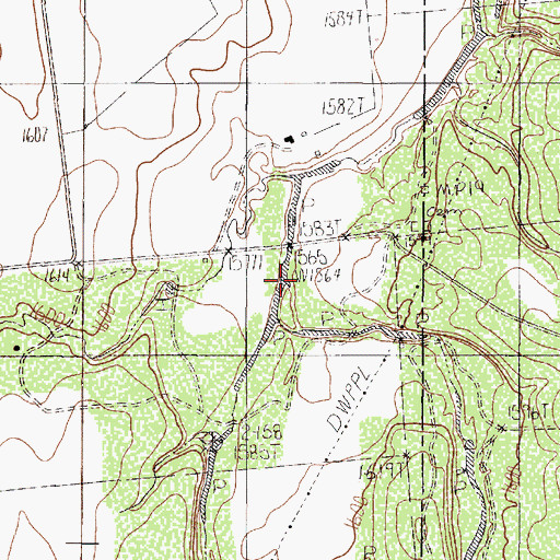 Topographic Map of Long Creek, TX