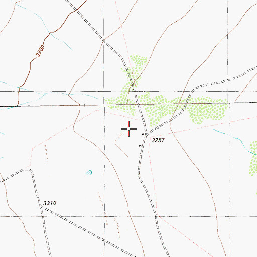 Topographic Map of Combs Cattle County Ranch, TX