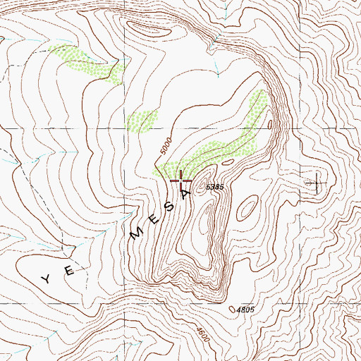 Topographic Map of Y E Mesa, TX