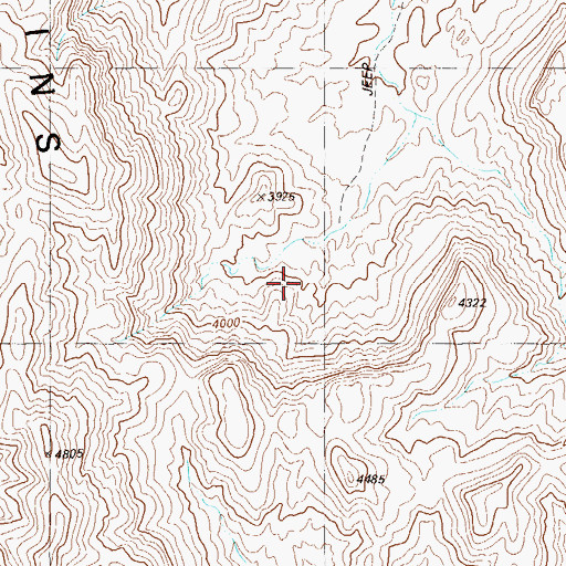 Topographic Map of Santiago Mountains, TX