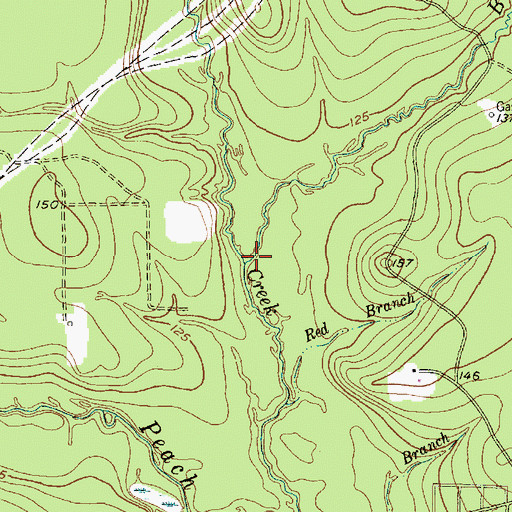 Topographic Map of Bee Branch, TX