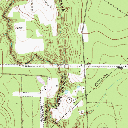 Topographic Map of Cagle Branch, TX