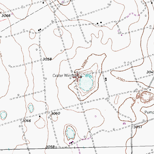 Topographic Map of Crater Windmill, TX