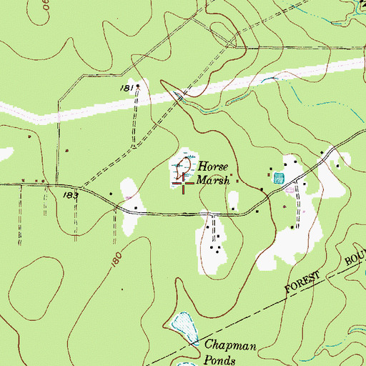 Topographic Map of Horse Marsh, TX