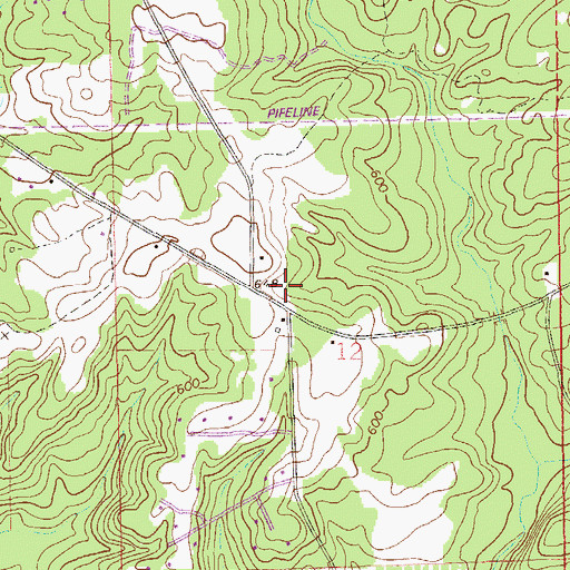 Topographic Map of Chamlee Cemetery, AL